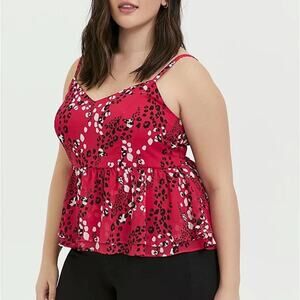 Hot pink cheetah print blouse